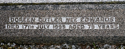 Headstone of Doreen Cutler (n&eacute;e Edwards) 1920 - 1999