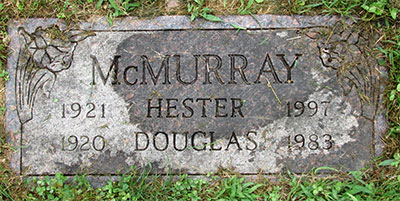 Headstone of Hester Ann McMurray (n&eacute;e Sinton) 1921 - 1997