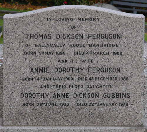Headstone of Annie Dorothy Ferguson n&eacute;e Sinton 1900 - 1988